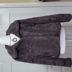 Willow & Root Gray Faux Fur Jacket - Size S